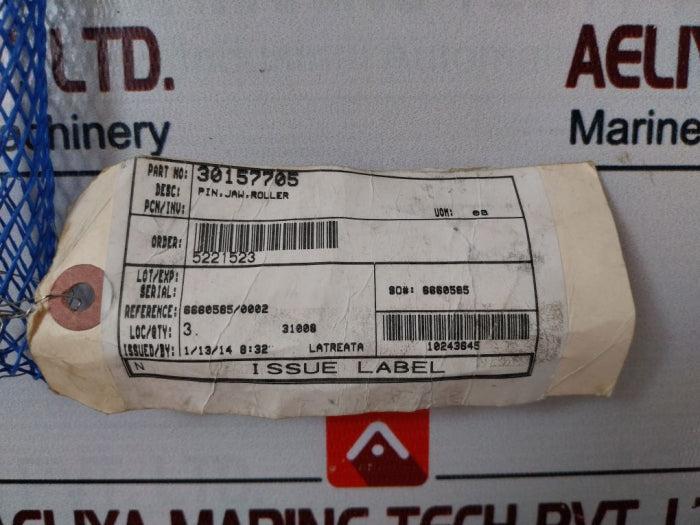 Varco 10378580-001 Jaw Roller Pin 30157705