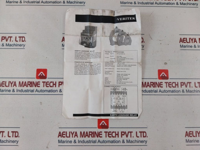 Veritek VIPS 98 Earth Leakage Relay 230V AC 50Hz