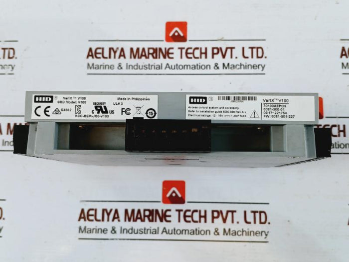 Vertx V100 Hid 70100Aep0N Door/Reader Interface 12-16V 1A, Rev: A.X