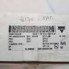 Vishay 534-11103 Potentiometer 534B1103Jcb