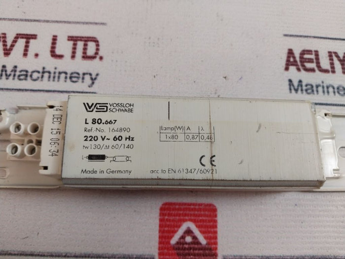 Vossloh Schwabe L80.667 Ballast 220V 60Hz