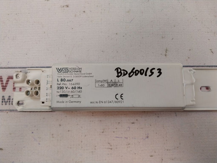 Vossloh Schwabe L80.667 Ballast 80W 220V~ 60Hz