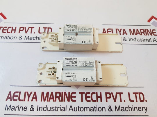 Lot Of 3X Vossloh schwabe l 18/20.722 ballast 166376 230V- 50 HZ TIS 23-2521