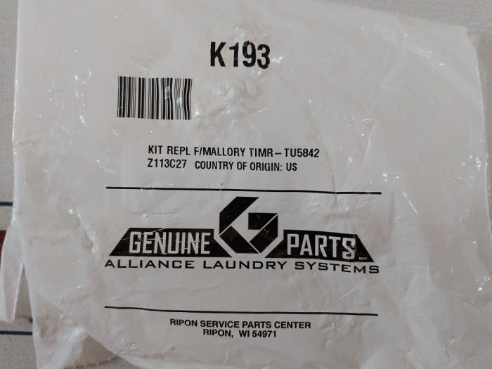 Mallory Tu5842 Timer 230vac 60hz 7.5a 250vac 15a 125vac