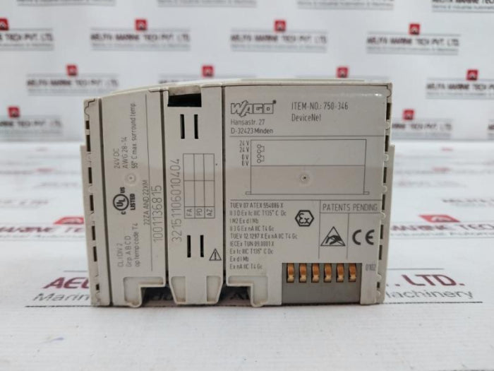 Wago 750-346 Fieldbus Coupler Devicenet Module 24V Dc Atex Iecex