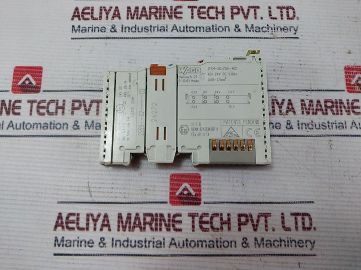 Wago 750-402 4-channel Digital Input Module 24Vdc 3.0Ms 0.08-2.5Mm2