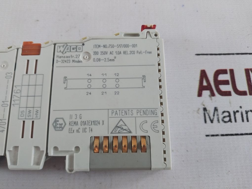 Wago 750-517/000-001 2 Channel Digital Output Module 250V Ac 1.0A