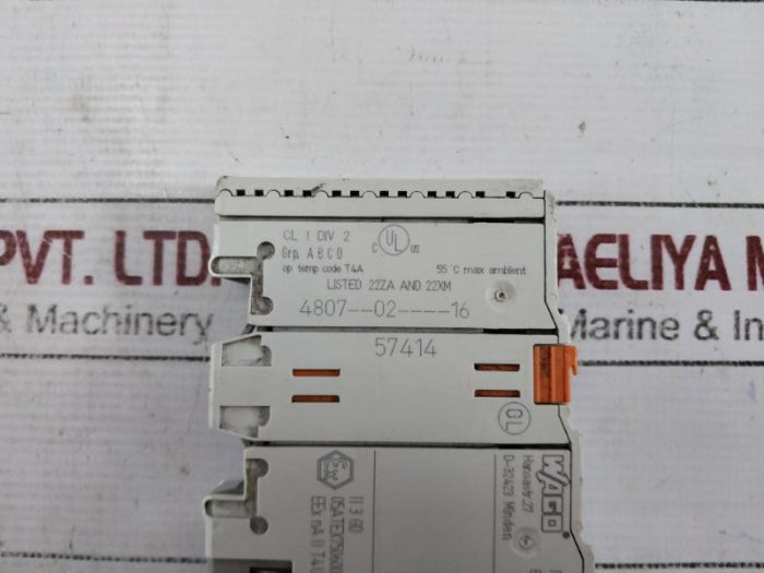 Wago 750-600 End Module Ii 3 Gd, 05Atex75060001X T4U