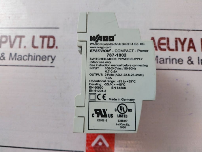 Wago 787-1002 Switched-mode Power Supply 100-240Vac/50-60Hz