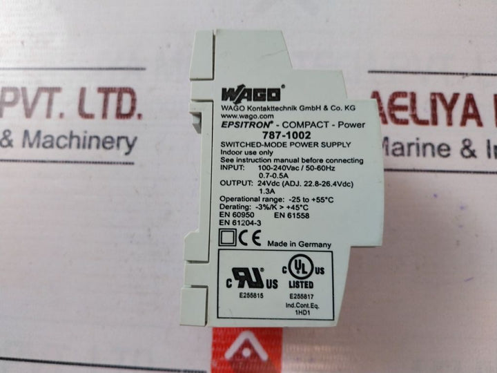Wago 787-1002 Switched-mode Power Supply 100-240Vac/50-60Hz