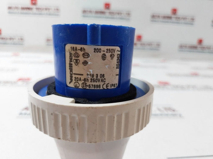 Walther Bs4343 Pin & Sleeve Connector 20A-6H 250Vac