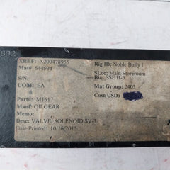 Wandfluh Svy3410-ba-g24/L15/M165/102 Solenoid Valve