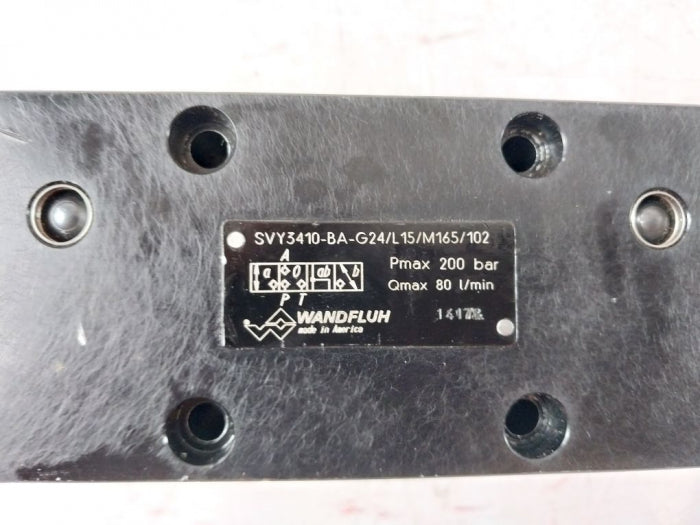 Wandfluh Svy3410-ba-g24/L15/M165/102 Solenoid Valve
