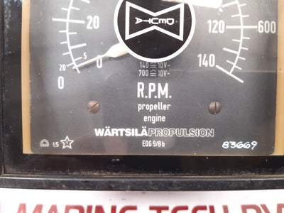Wartsila Propulsion Eqg 9/86 Rpm Meter