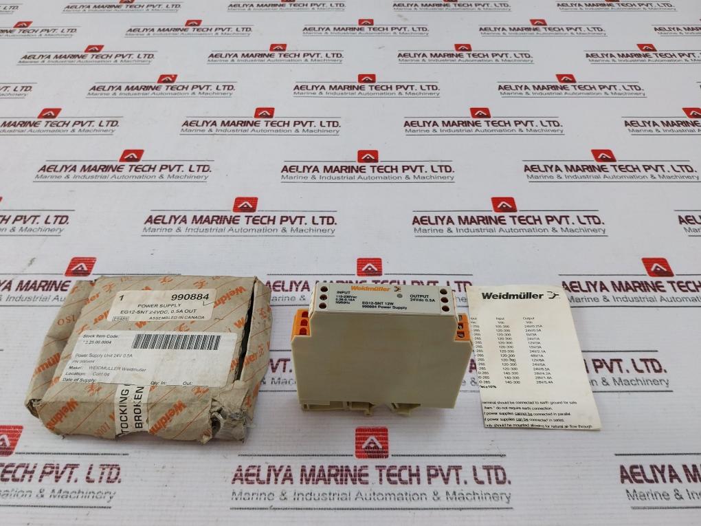 Weidmuller Eg12-snt 12W Power Supply Unit 990884