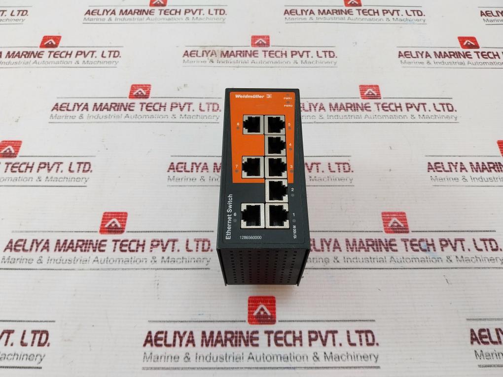Weidmuller Ie-sw-bl08T-8Tx Ethernet Switch 1201002082212, 48 Vdc 0.35A 50/60Hz