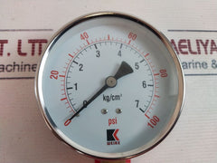 Weike 0-100 PSI Pressure Gauge 0-7 KG/CM2