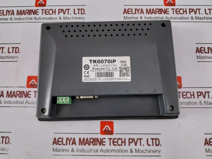 Weinview Tk6070Ip Human Machine Interface Touchscreen Operator-panel 24Vdc 300Ma