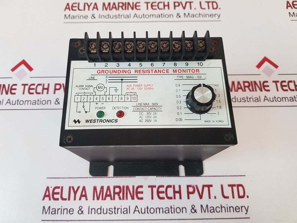 Westronics Sbag-102 Grounding Resistance Monitor Dch-12N