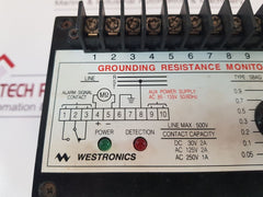 Westronics Sbag-102 Grounding Resistance Monitor Dch-12N
