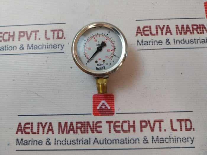 Wika 213.53.063 Pressure Gauge 16 Kg/Cm2/Psi 1/4 Npt