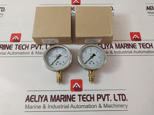 Wika En837-1 Cl. 1,6 Pressure Gauge 0-6 Bar