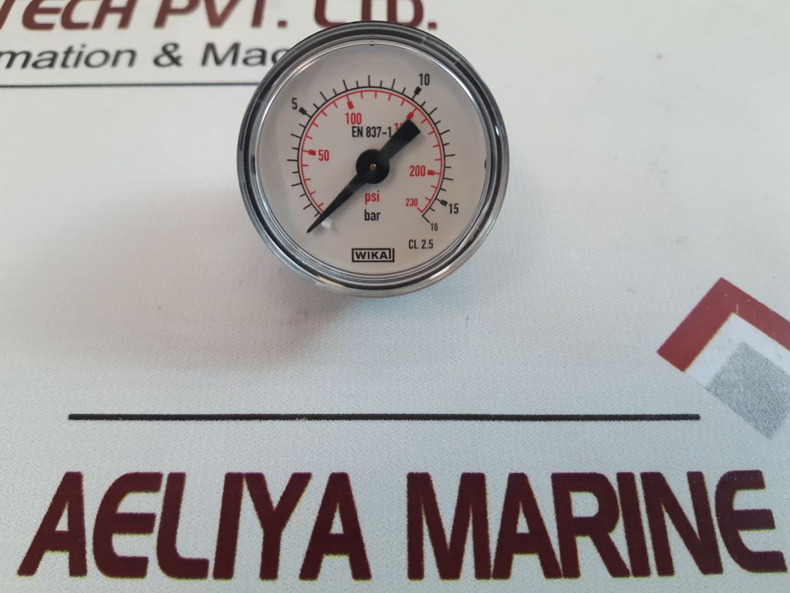 Wika En 837-1 Pressure Gauge R 1/8 -iso7 X 12.7 16 6A 0 To 16 Bar