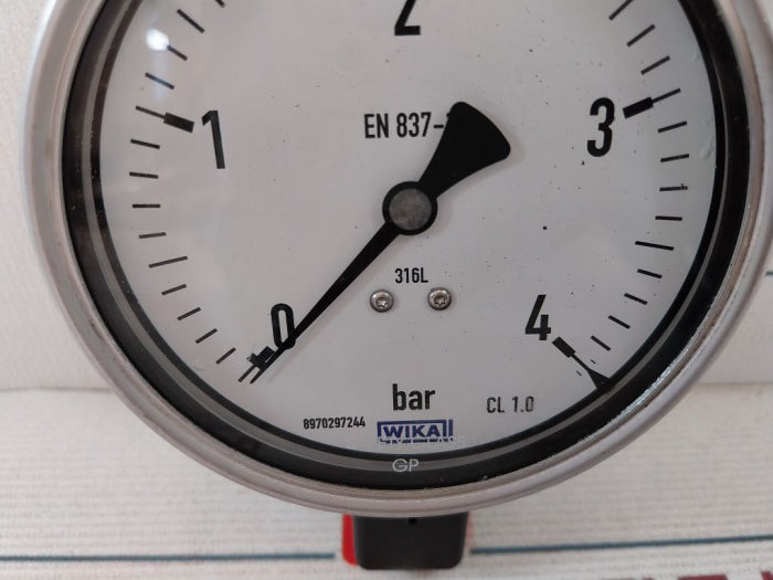 Wika En 837-1 Pressure Gauge 0-4 Bar