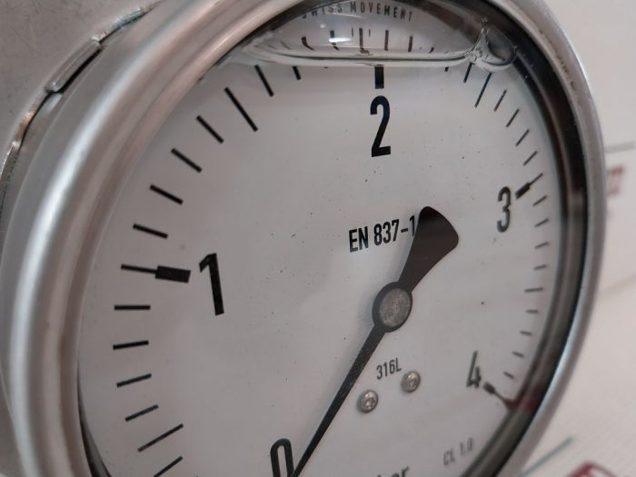 Wika En 837-1 Pressure Gauge 0-4 Bar
