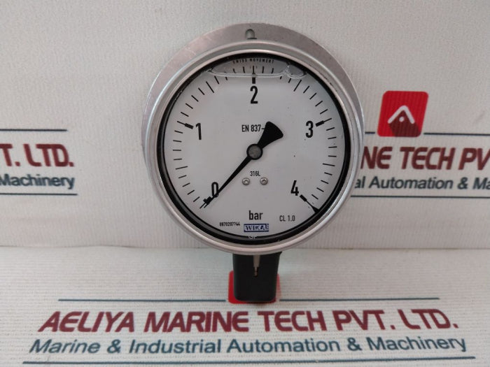 Wika En 837-1 Pressure Gauge 0-4 Bar