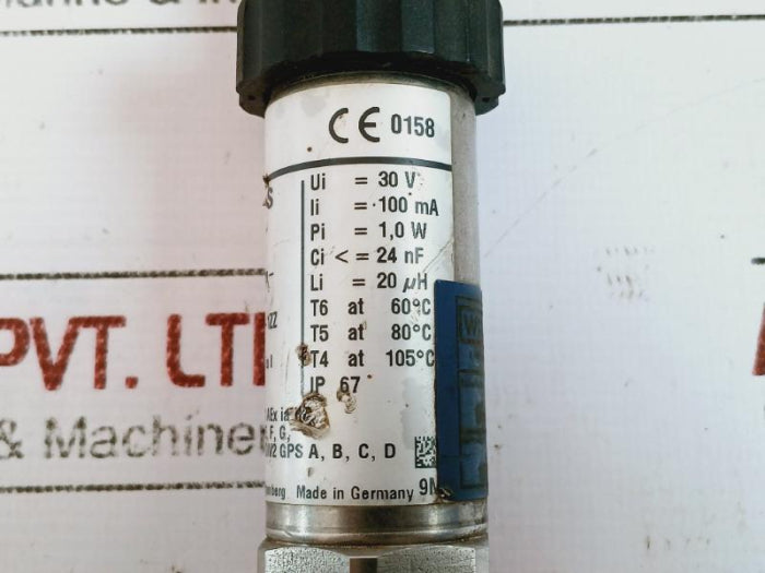 Wika Is-20-s Pressure Transmitter 0-400 Bar 4-20Ma Dc 10-30V With 2M Cable