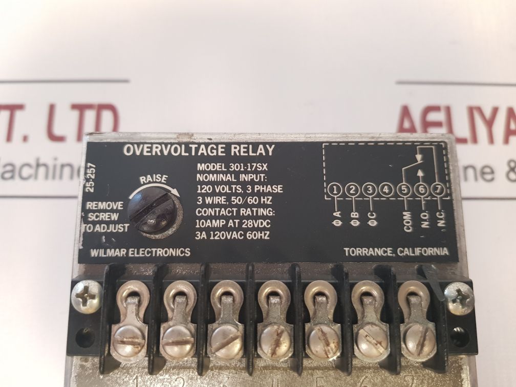 Wilmar Electronics 301-17Sx Overvoltage Relay 120V 3-phase