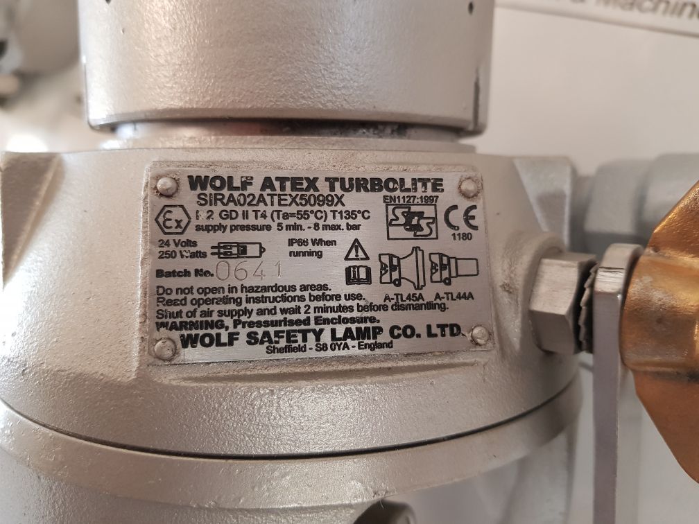 Wolf sira02atex5099x safety lamp