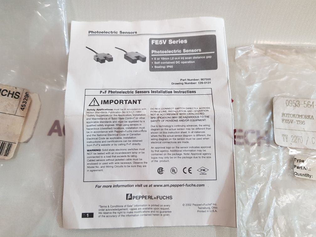 Yamatake Fe5V-tb6 Photoelectric Sensor - Aeliya Marine Tech