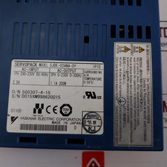 Yaskawa Electric Sjde-02Ana-oy Ac Series Servo Drive Servopack 200-230V 200W