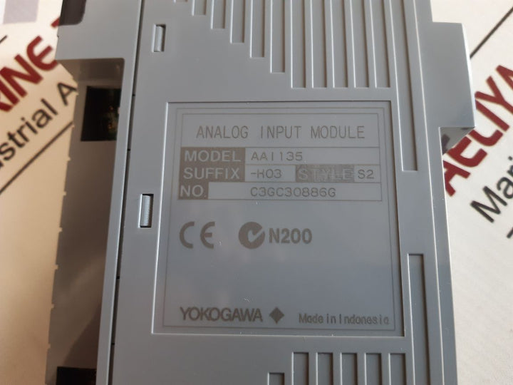 Yokogawa Aa1135 Analog Input Module Suffix H03 Style S2 C3Gc30886G