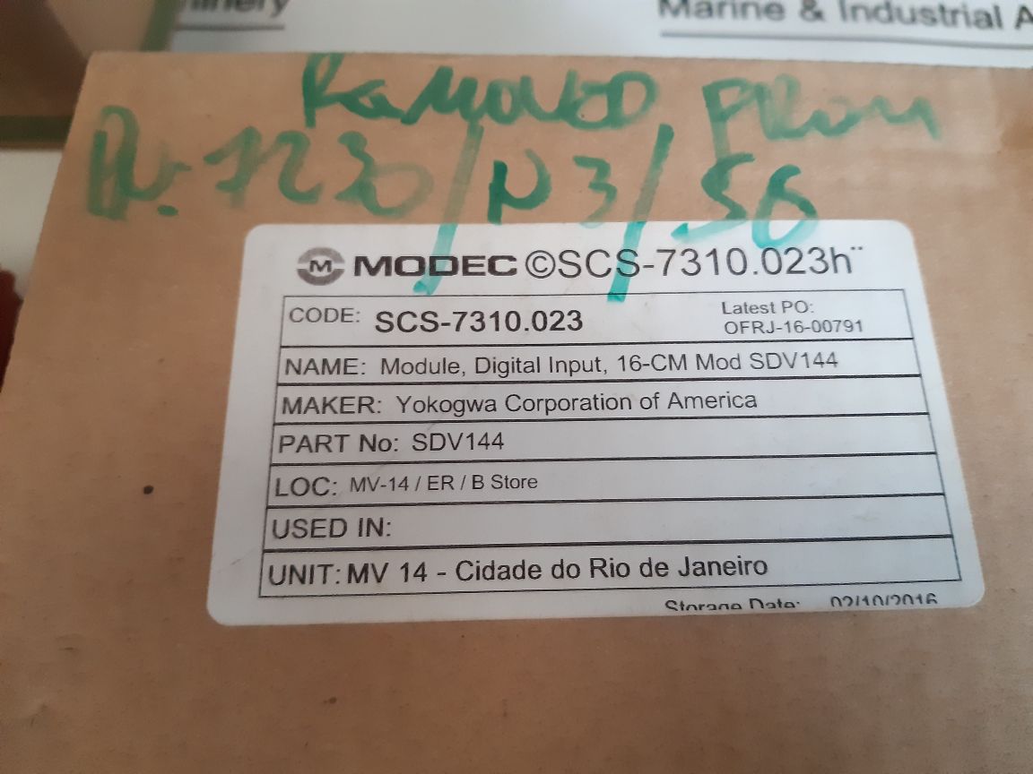 Yokogawa Sdv144-s13 Digital Input Module 24Vdc 300Ma 16-channel