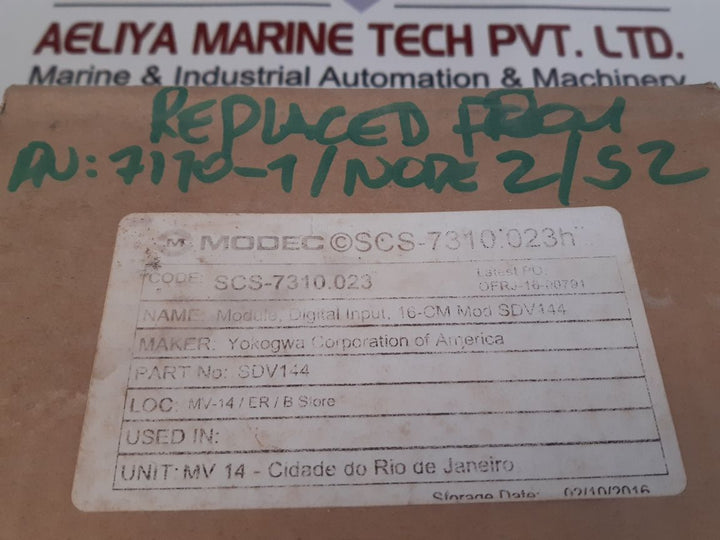 Yokogawa Sdv144-s13 S1 Digital Input Module 16Cm Mod Sdv144