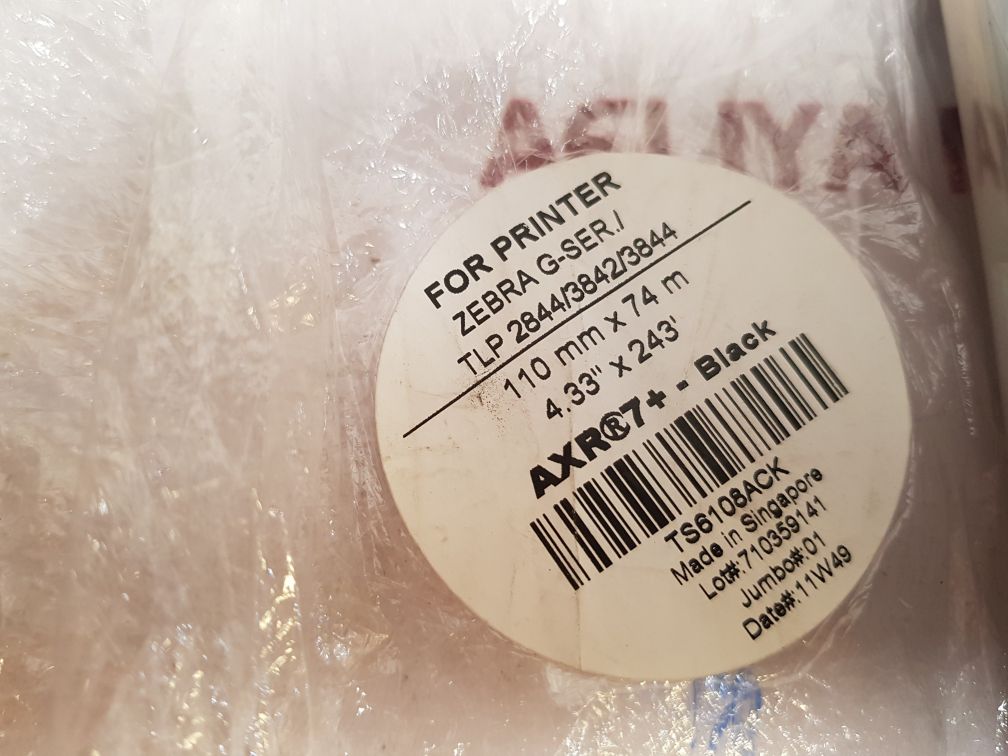 set of 7x Zebra tlp 2844/3842/3844 ribbon