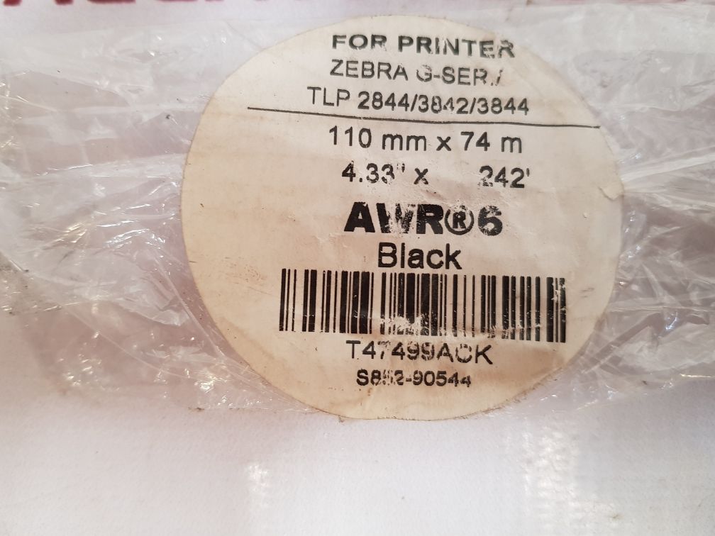 Set of 7x Zebra tlp 2844/3842/3844 ribbon t47499ack