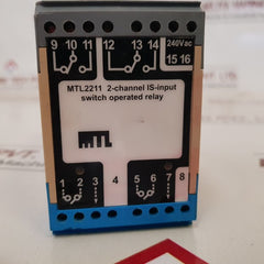 Mtl Mtl2211 2-channel Is-input Switch Operated Relay 2005400002
