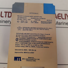 Mtl Mtl2211 2-channel Is-input Switch Operated Relay 2005400002