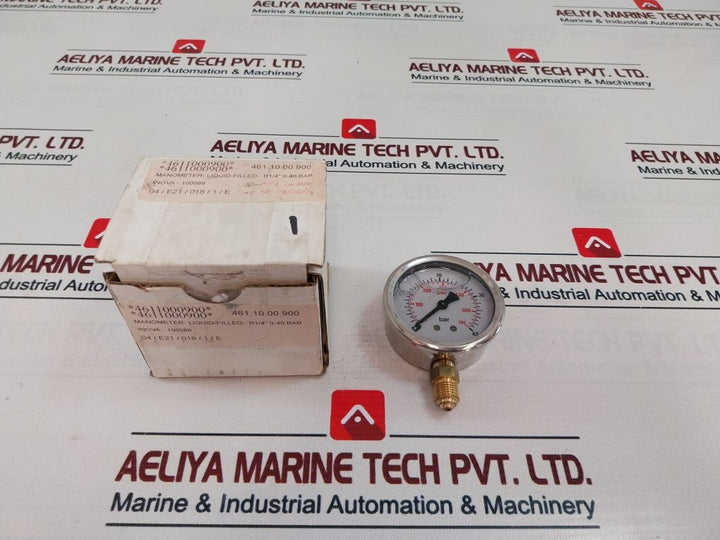 0-40 Bar 0-580 Psi Manometer- Liquid-filled- R1/4”