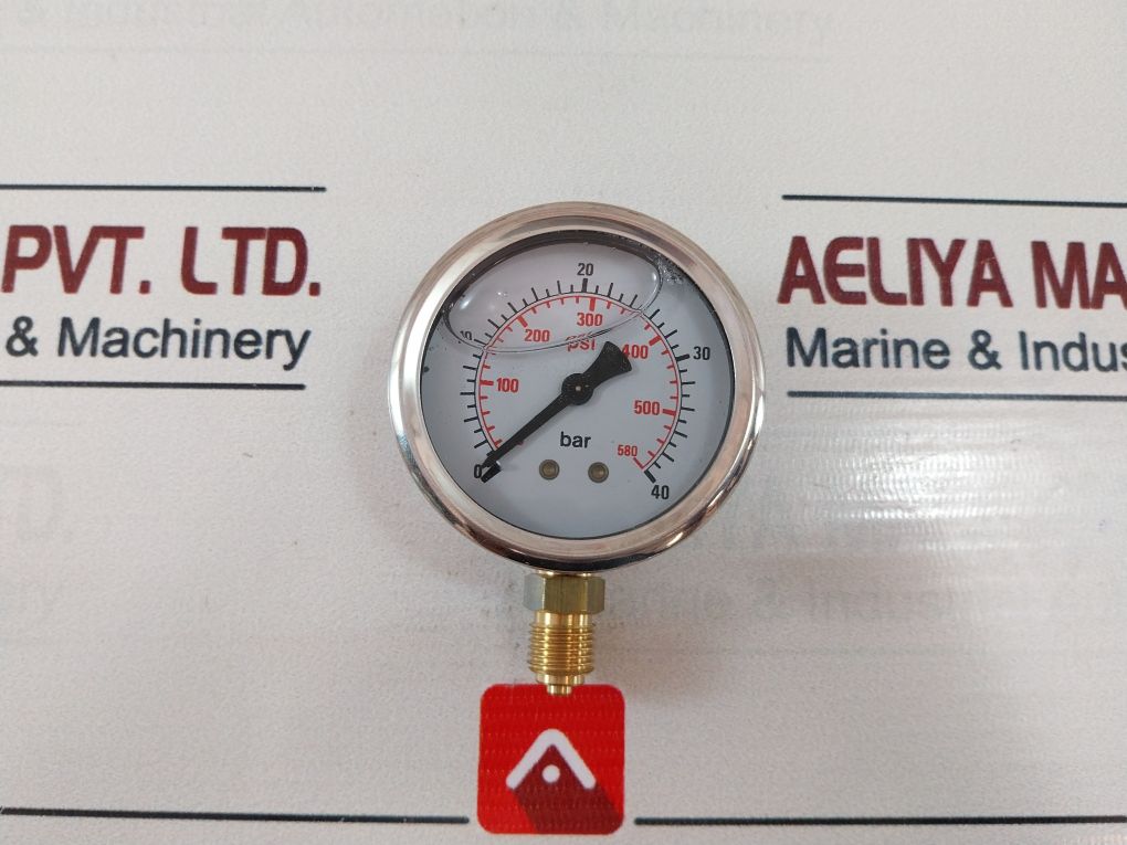 0-40 Bar 0-580 Psi Manometer- Liquid-filled- R1/4”