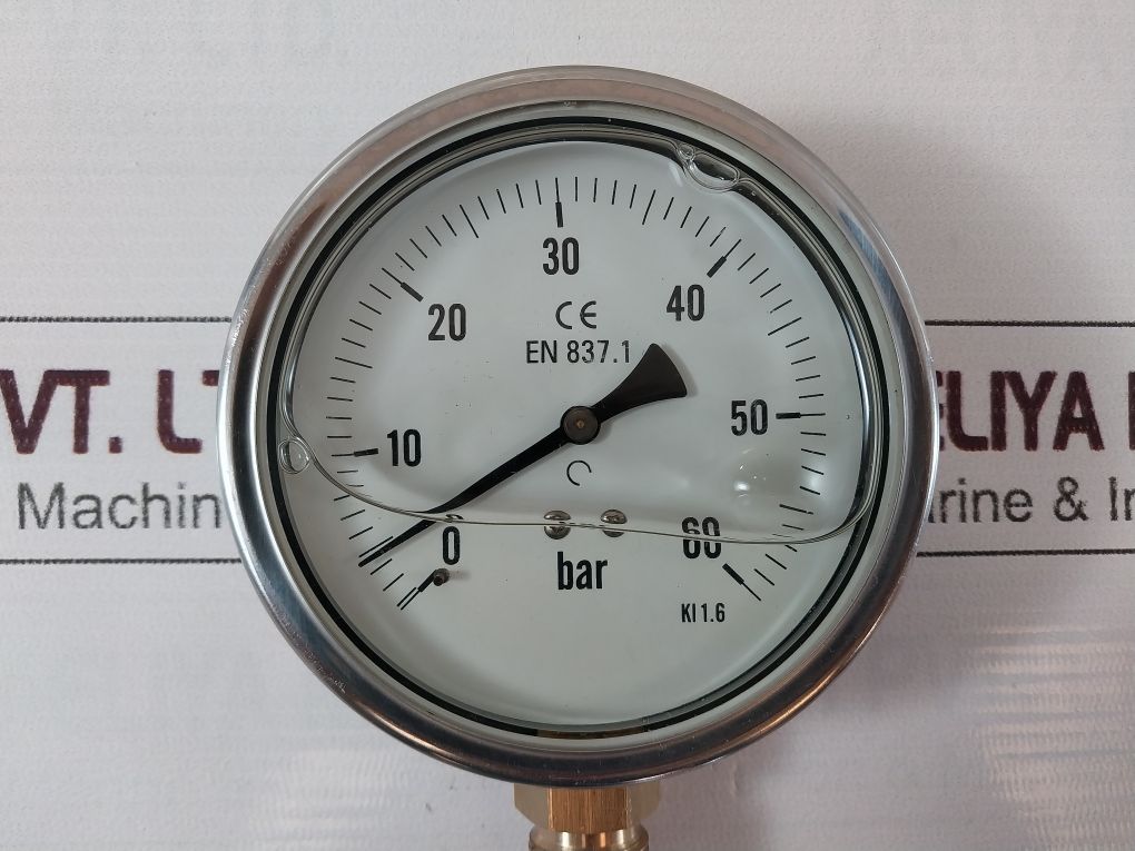 En 837.1 Pressure Gauge 0-60 Bar