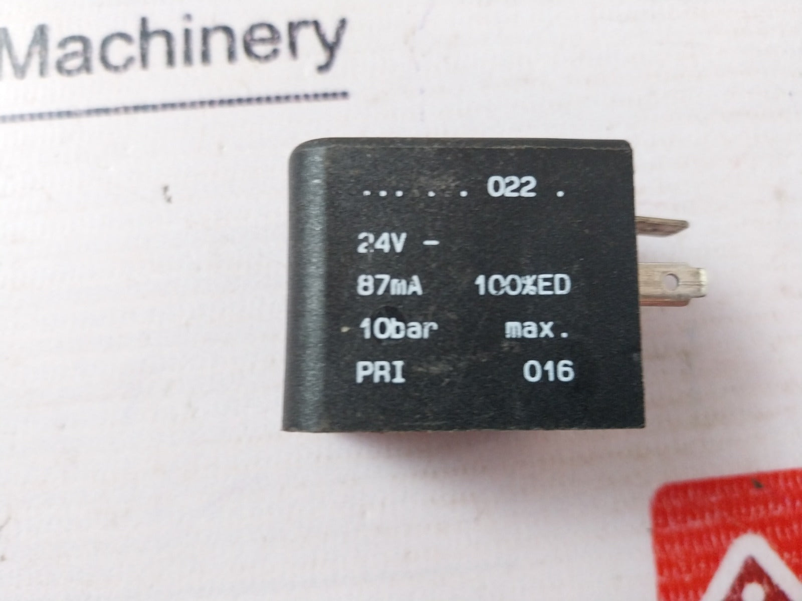 022 24V Solenoid Coil 87Ma 100%Ed 10 Bar Max