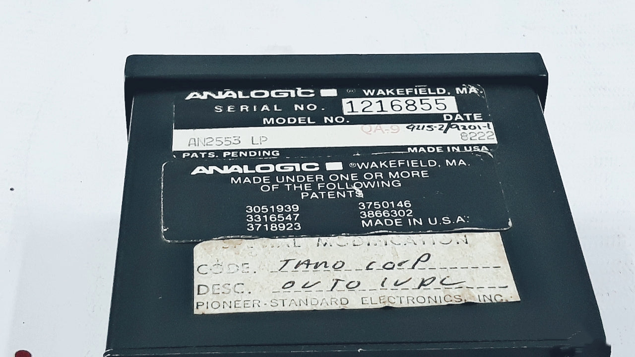 Analogic an2553 lp digital panel meter