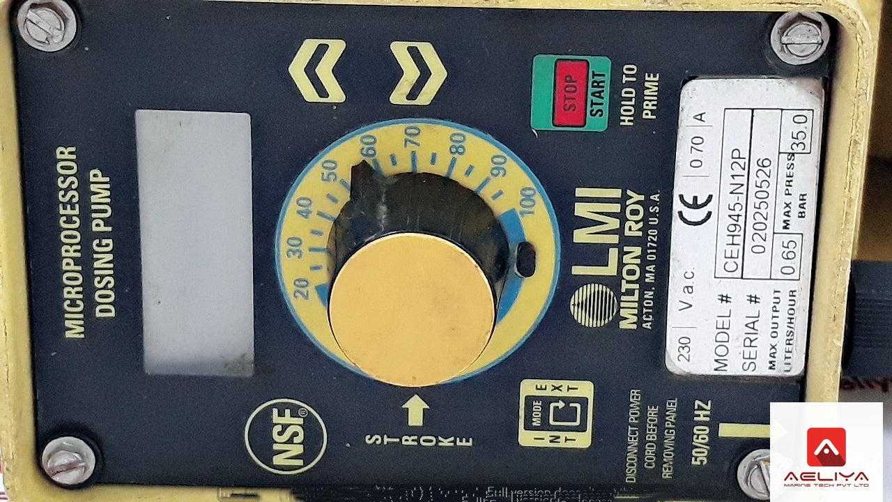 Lmi milton ceh945-n12p microprocessor dosing pump