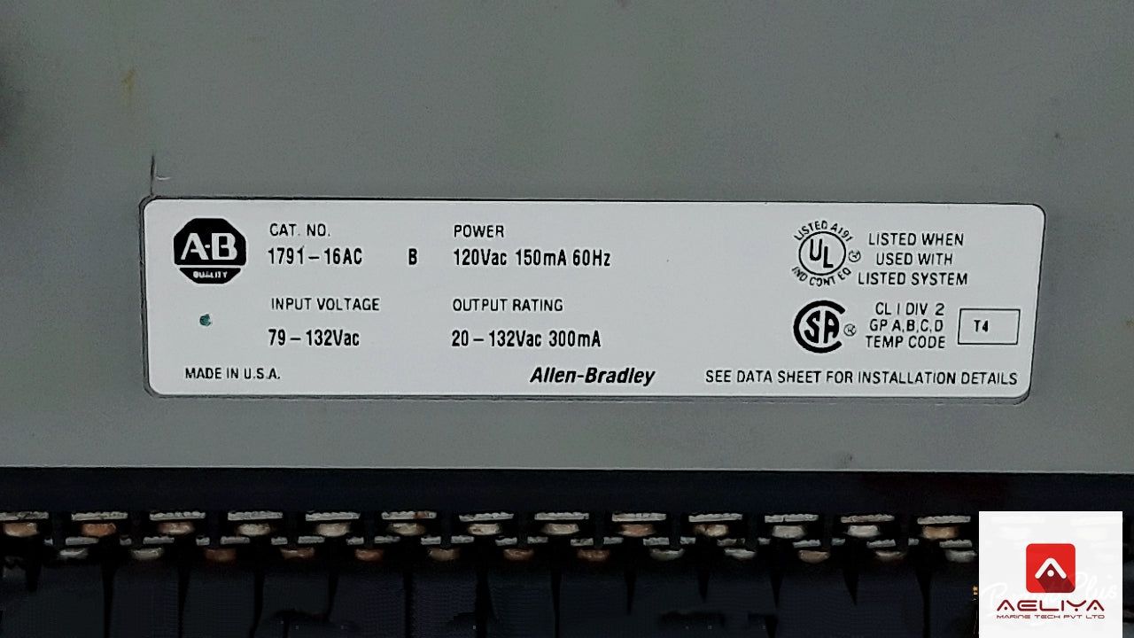 Allen-bradley 1791-16ac/b block i/o module 