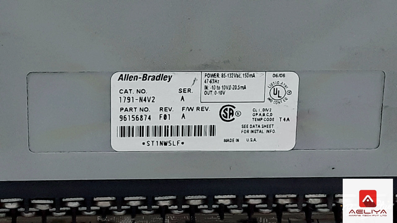 Allen bradley 1791-n4v2 distributed analog module ser A